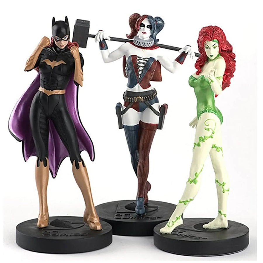 Eaglemoss DC Comics Masterpiece Collections Femme Fatales Harley Quinn, Poison Ivy and Batgirl 3 Piece Figure Set