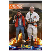 Hot Toys Back To The Future Movie Masterpiece Action Figures 1/6 Marty Mcfly & Einstein Exclusive 28cm