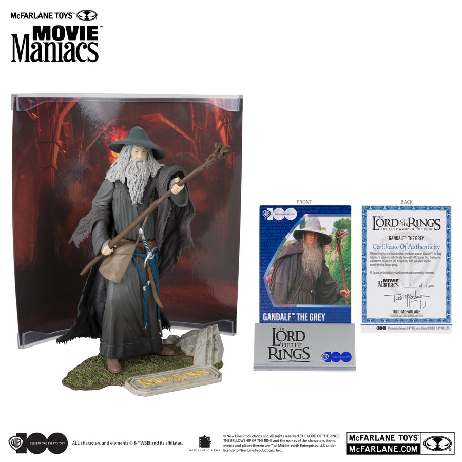 McFarlane Movie Maniacs Warner Bros 100 Lord of the Rings Gandalf 6 Limited Edition Action Figure