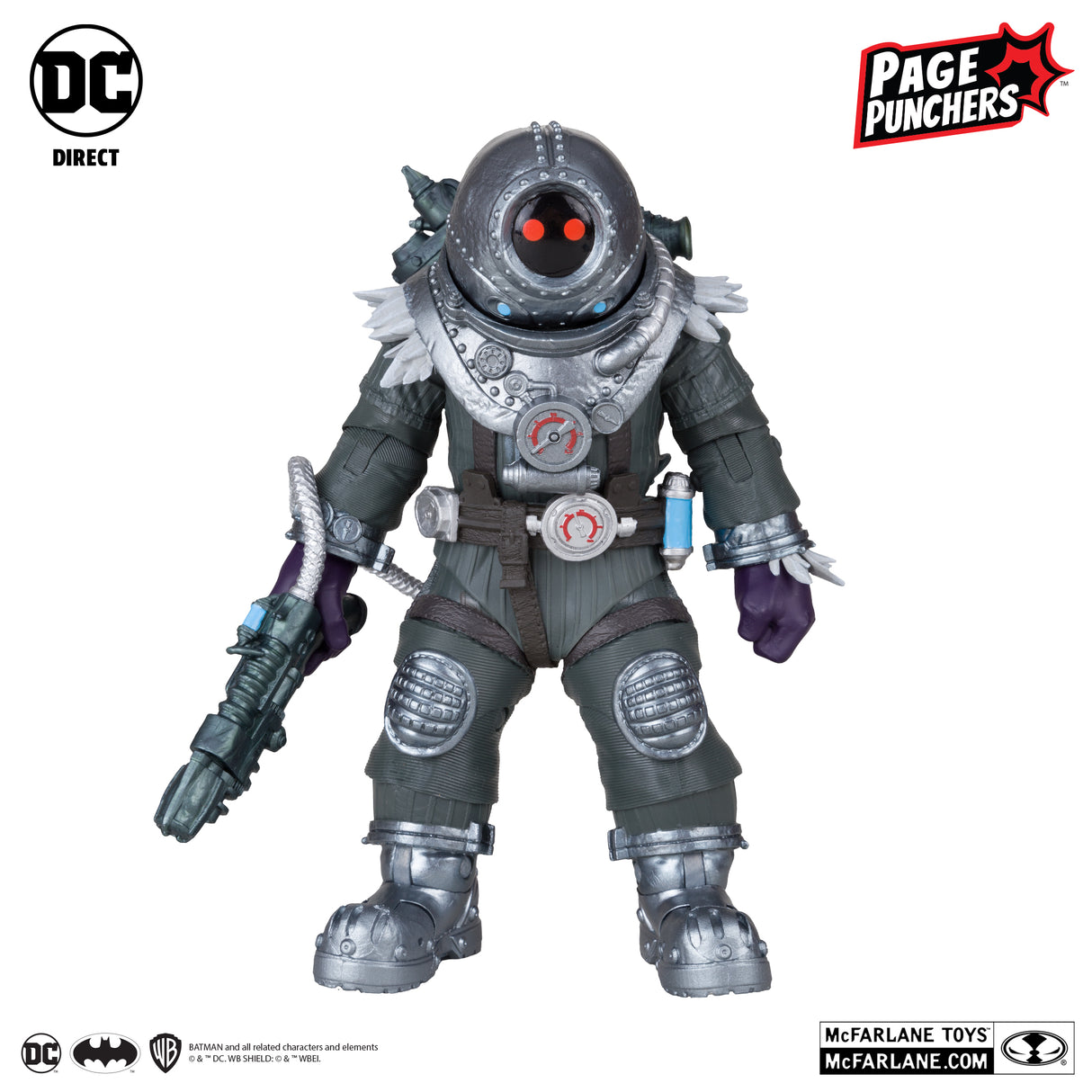 McFarlane DC Direct Batman Fighting the Frozen Page Punchers Mr Freeze 7 Inch Action Figure with Comic