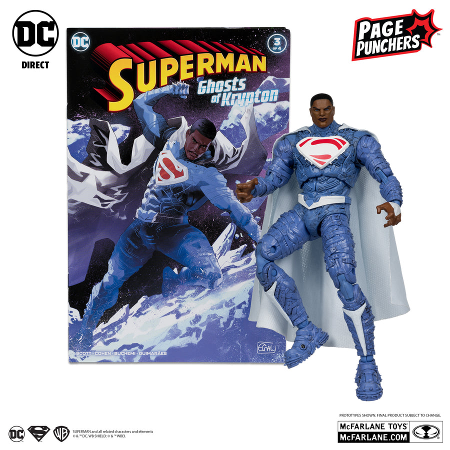 McFarlane Earth-2 Superman 7″ Figure Ghosts of Krypton Comic Page Punchers