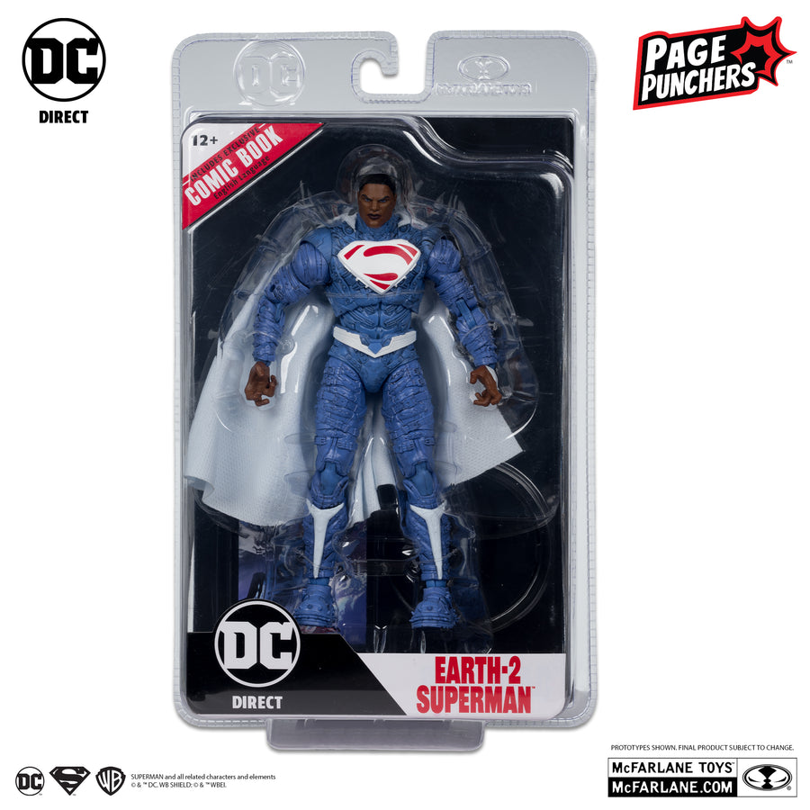 McFarlane Earth-2 Superman 7″ Figure Ghosts of Krypton Comic Page Punchers