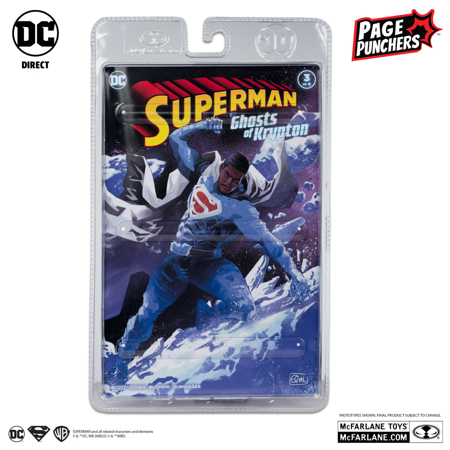McFarlane Earth-2 Superman 7″ Figure Ghosts of Krypton Comic Page Punchers
