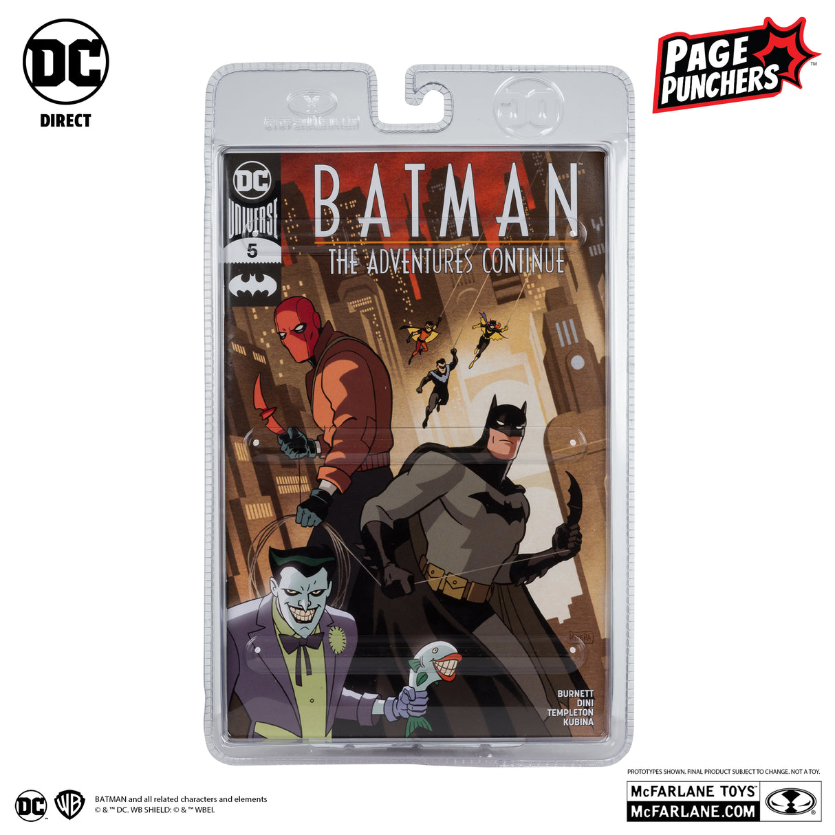 McFarlane Red Hood Batman The Adventures Continue Action Figure with Comic Page Punchers