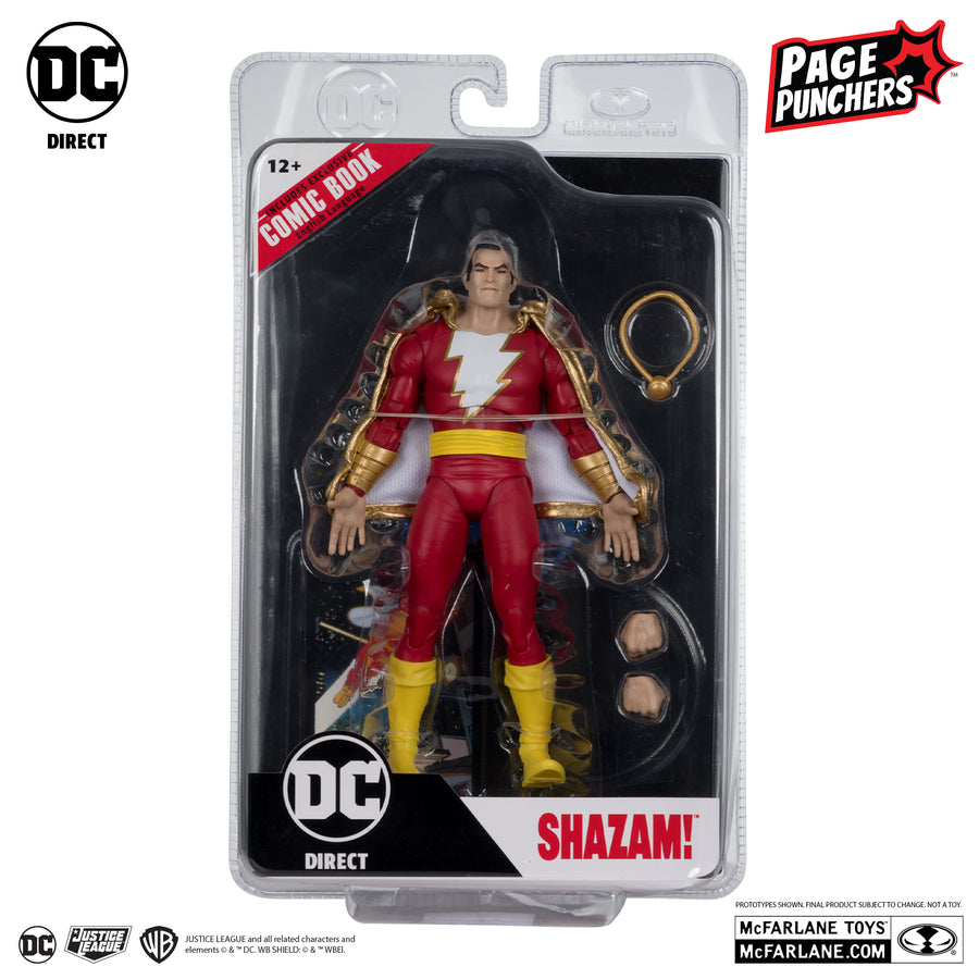 McFarlane Shazam! Dawn of DC 7 Inch Action Figure with Comic Page Punchers