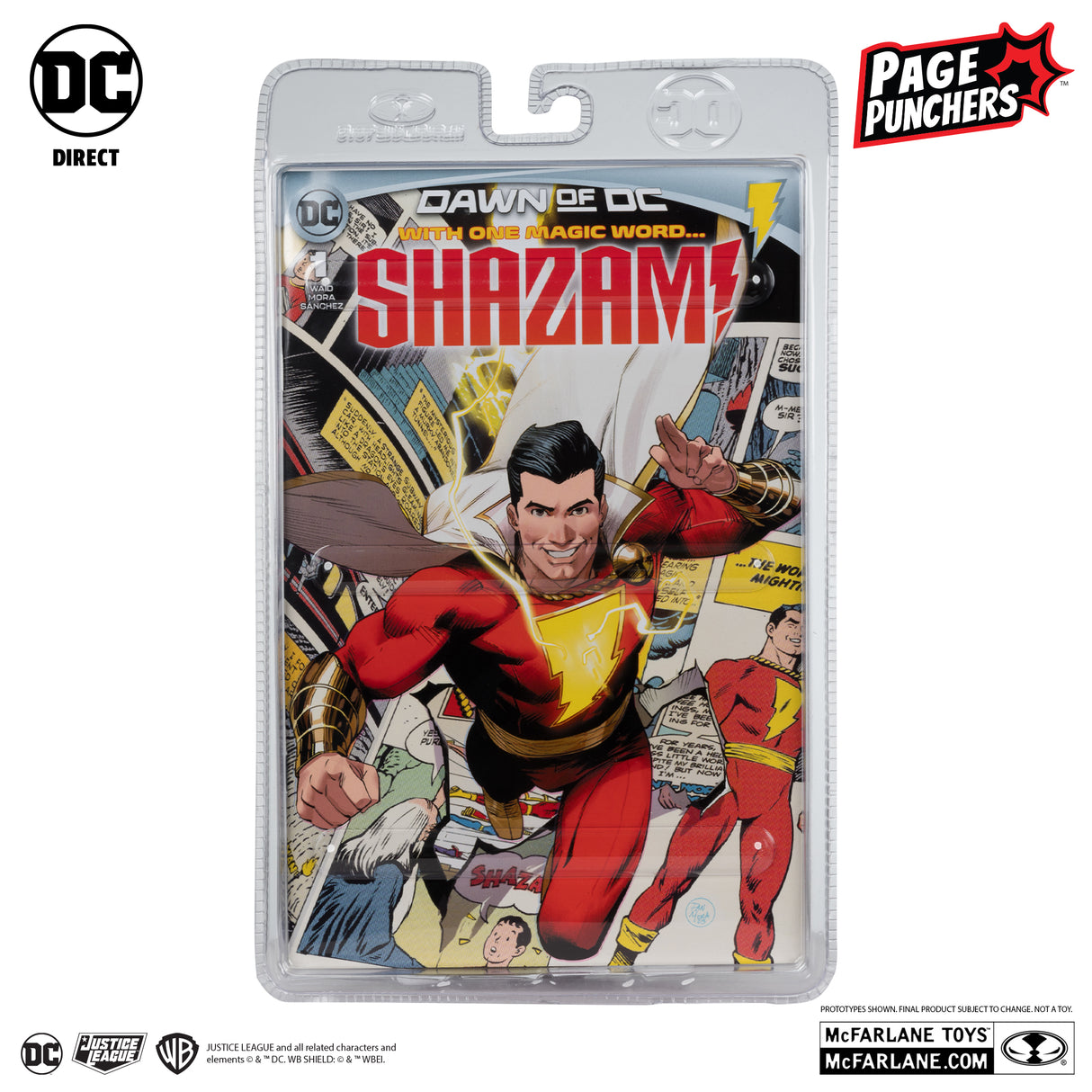 McFarlane Shazam! Dawn of DC 7 Inch Action Figure with Comic Page Punchers Chase