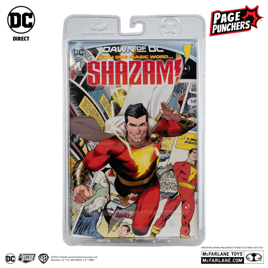 McFarlane Shazam! Dawn of DC 7 Inch Action Figure with Comic Page Punchers