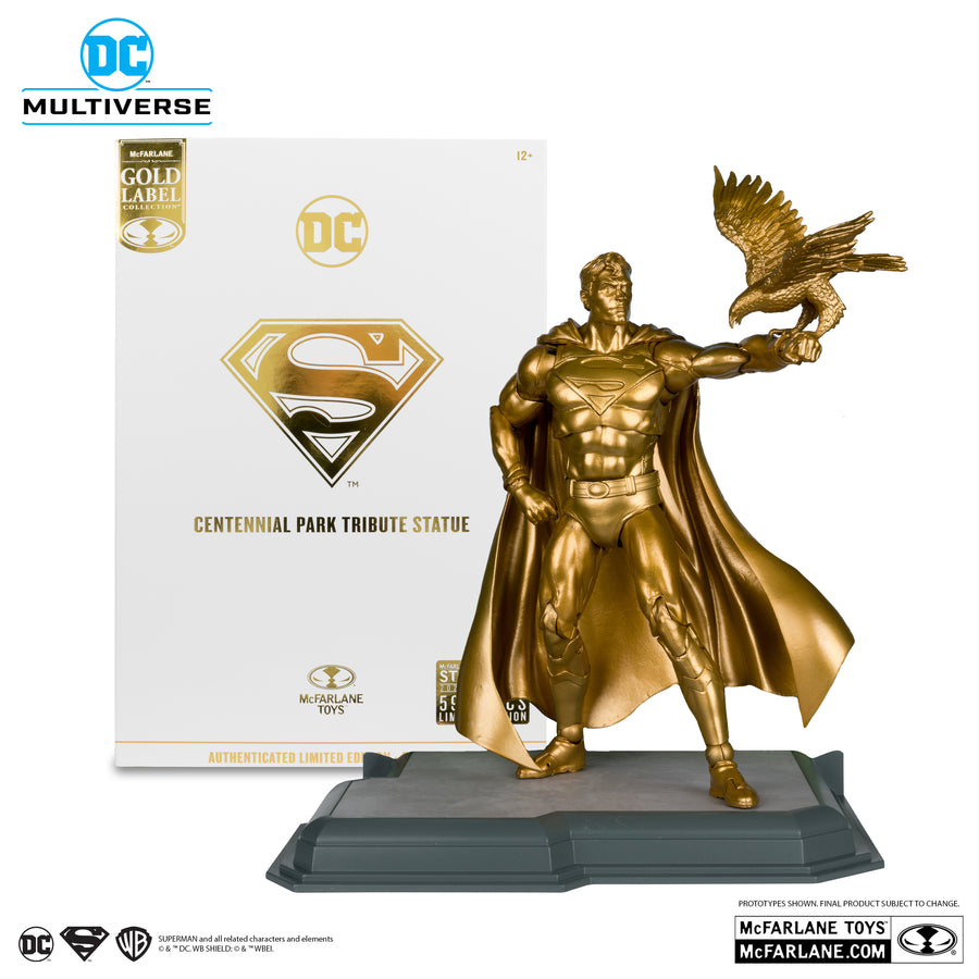 McFarlane Superman Centennial Park Tribute Statue Gold Label Action Figure SDCC