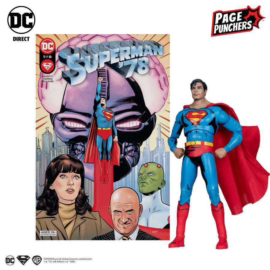 McFarlane Superman '78 7 Inch Page Punchers Action Figure with Comic