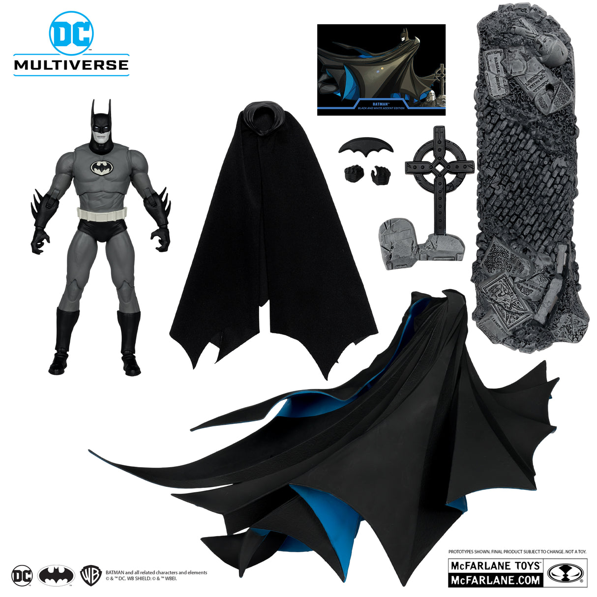 McFarlane Batman Year Two Black and White Accent Edition Gold Label Action Figure