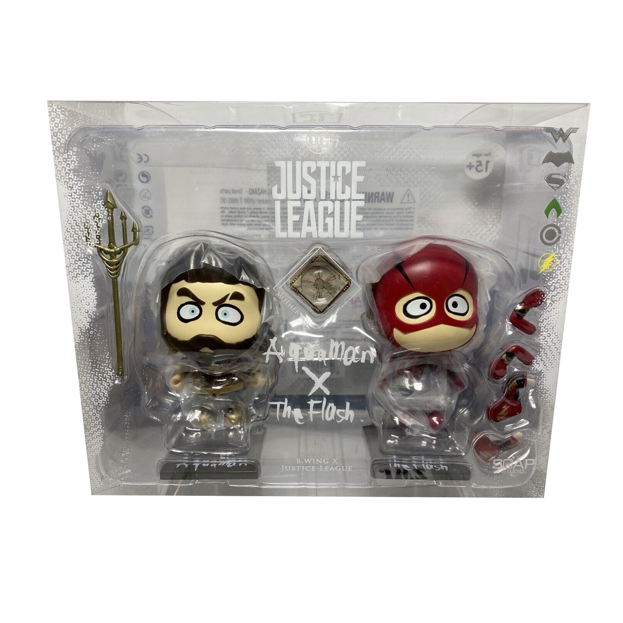 Soap Studios B.Wing X Justice League Aquaman and Flash 4" Collectable Figure