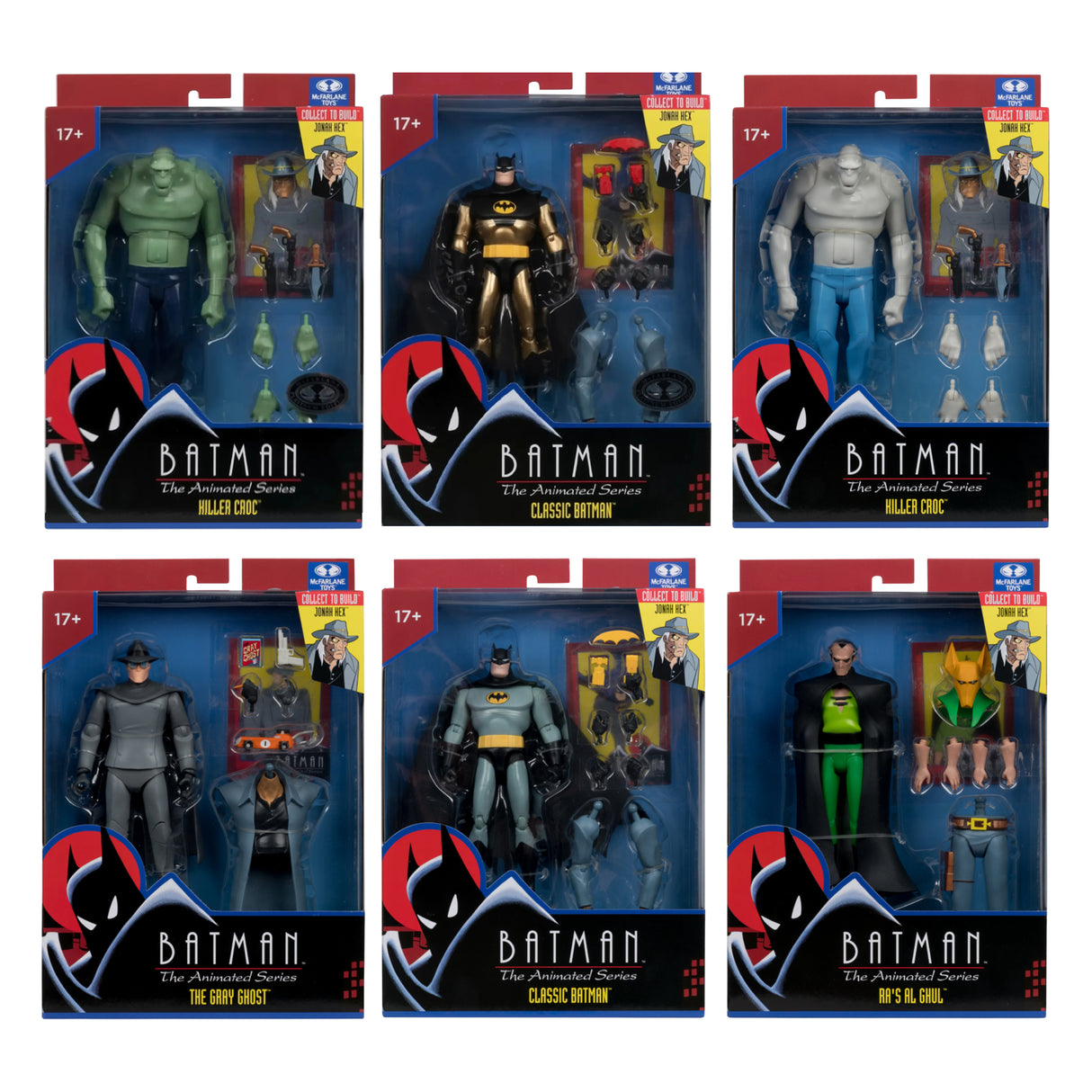 McFarlane Animated Batman Wave 5 Build a Figure Jonah Hex Full Set of 6 Action Figures