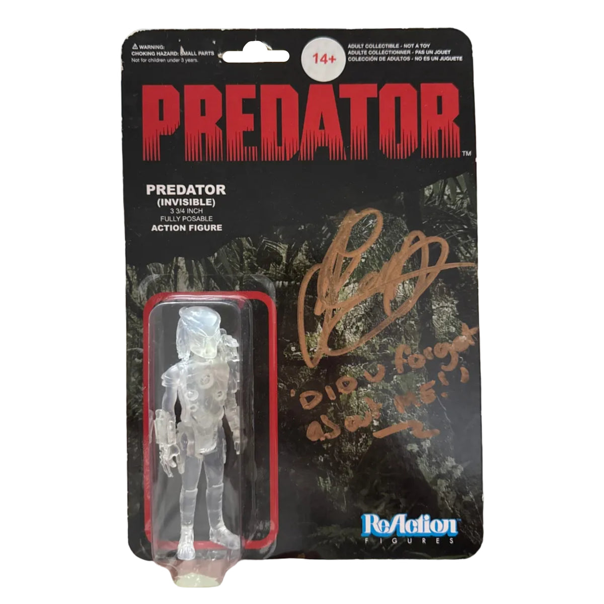 Funko ReAction Predator Invisible 3.75" Figure Jon Campling Signed Autograph