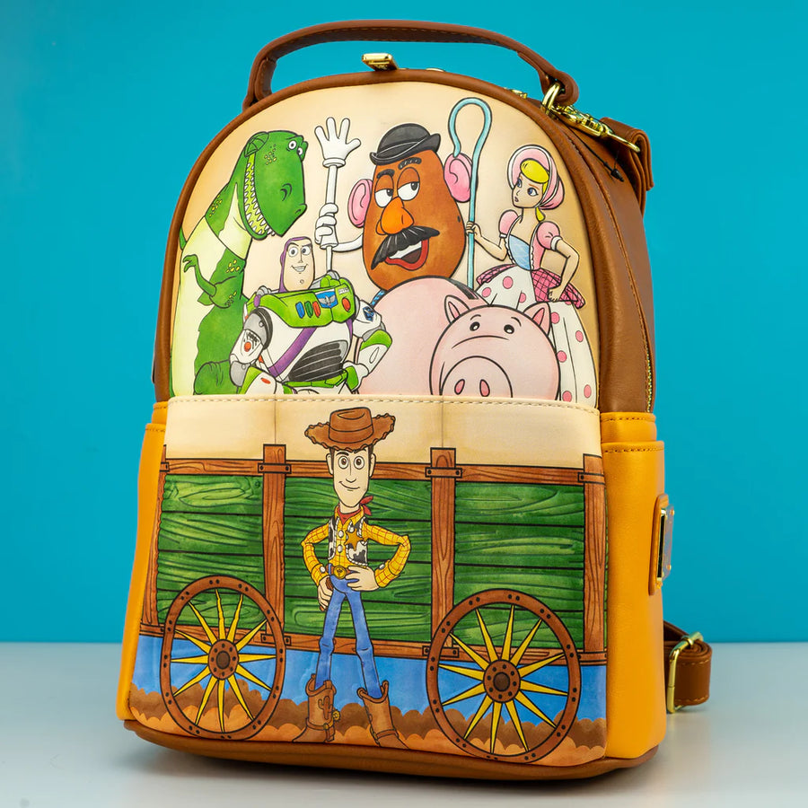 Loungefly x Disney Pixar Toy Story 25th Anniversary Mini Backpack and Purse Wallet Matching Set