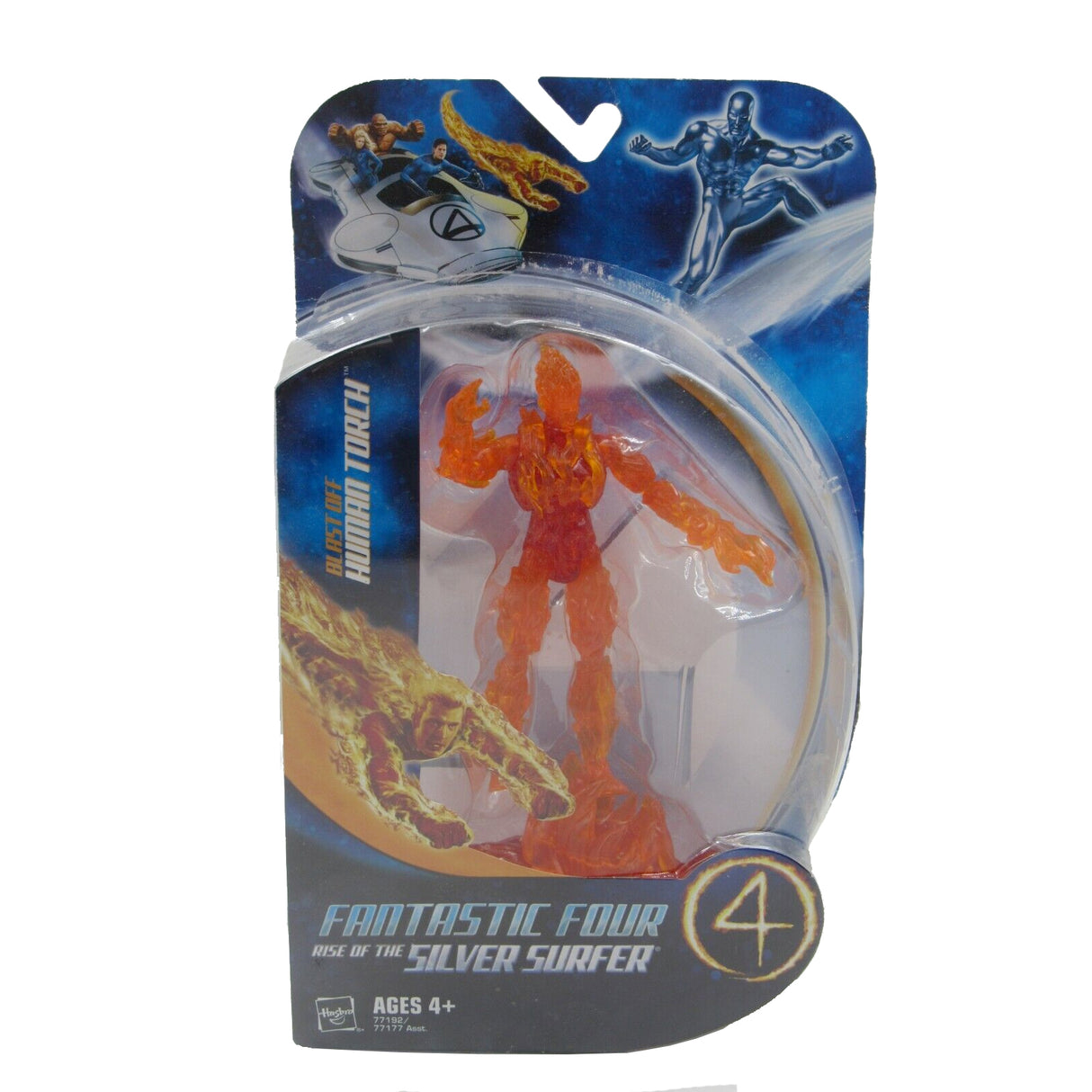 Hasbro Fantastic Four Rise of the Silver Surfer Blast Off Human Torch Toy Biz Action Figure