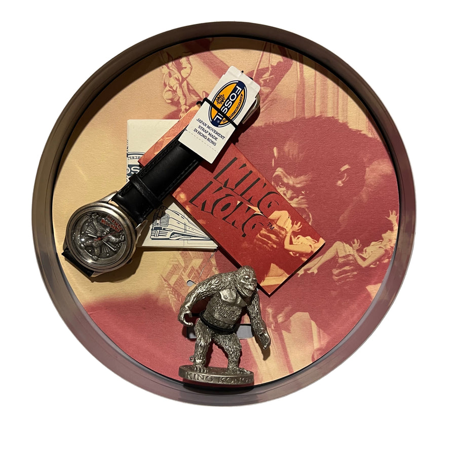 Fossil King Kong Watch with Pewter Figurine