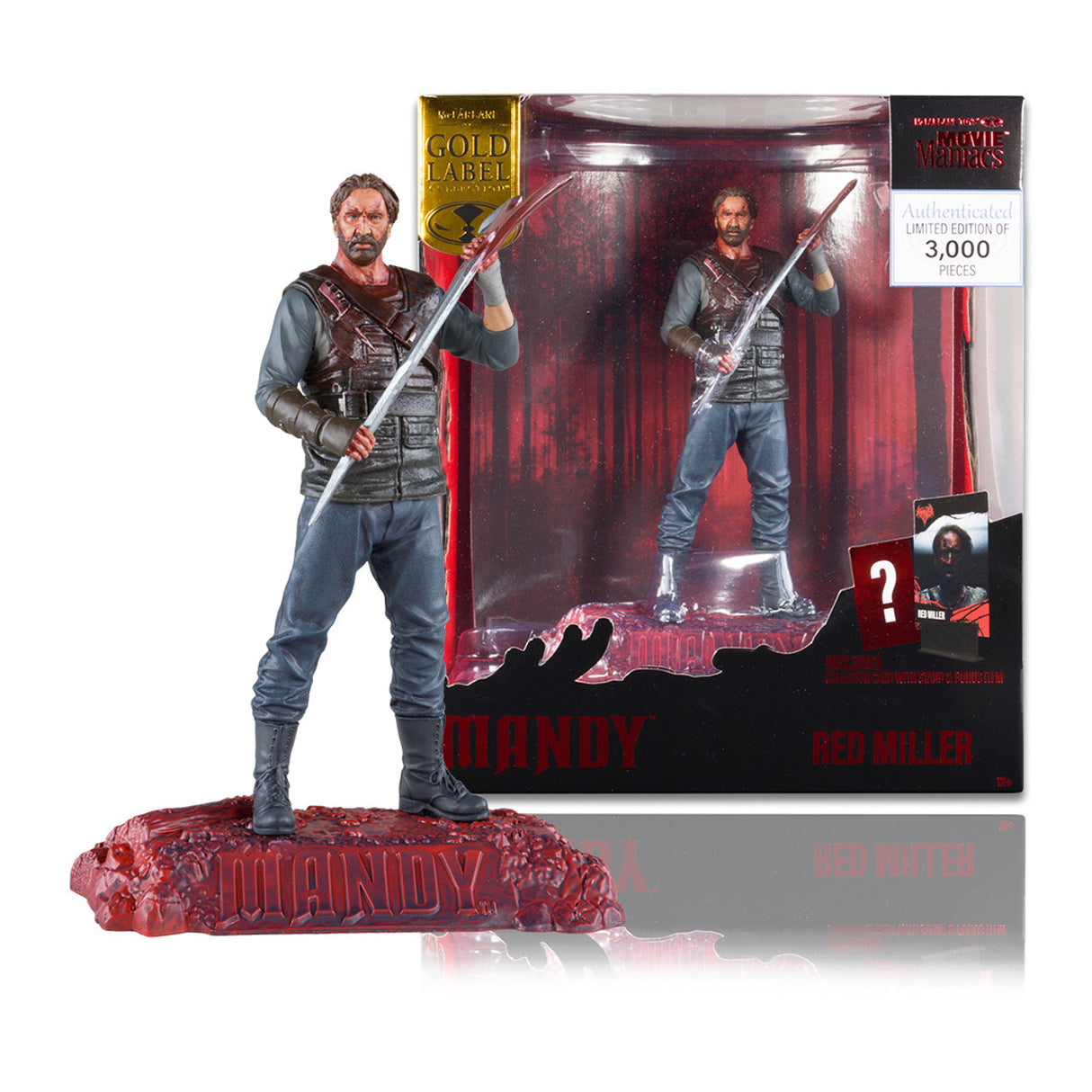 McFarlane Movie Maniacs Nicolas Cage's Red Miller Mandy Gold Label Figure Exclusive