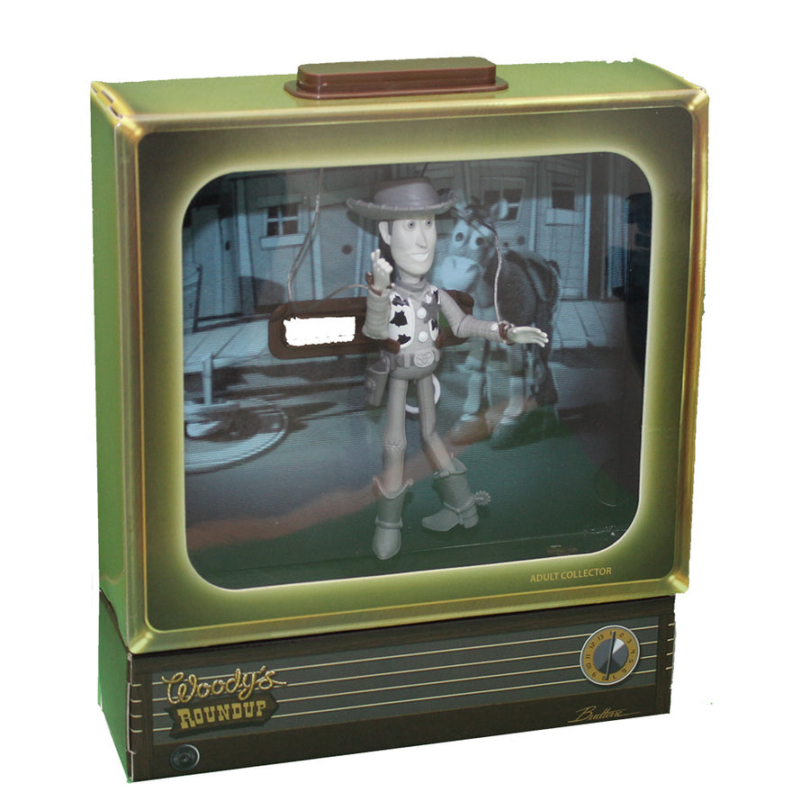 Disney Pixar Toy Store Budtone Woody's Round Up Television by Mattel x D23 Expo
