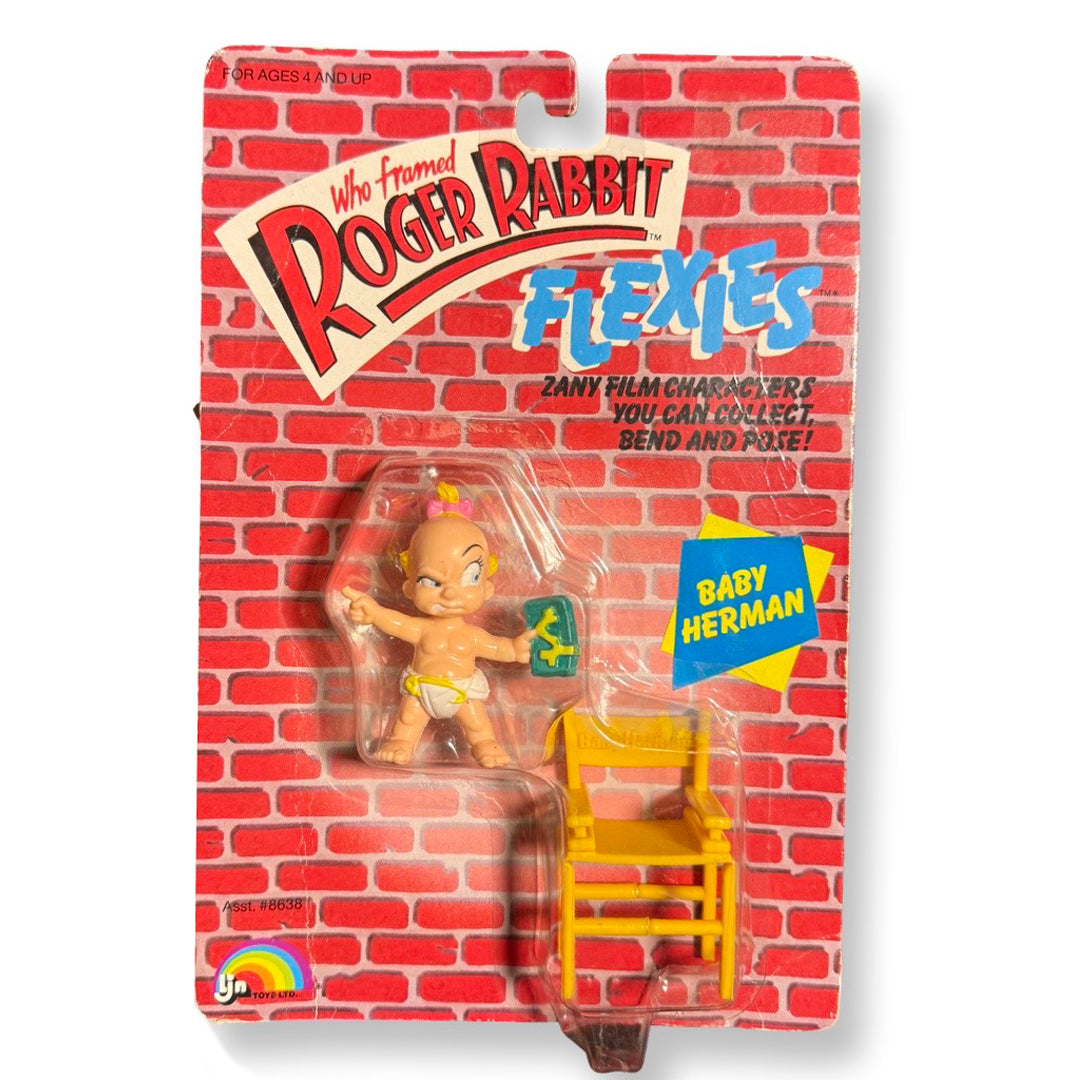 Roger Rabbit 1988 Flexies Baby Herman Bendy Action Figure