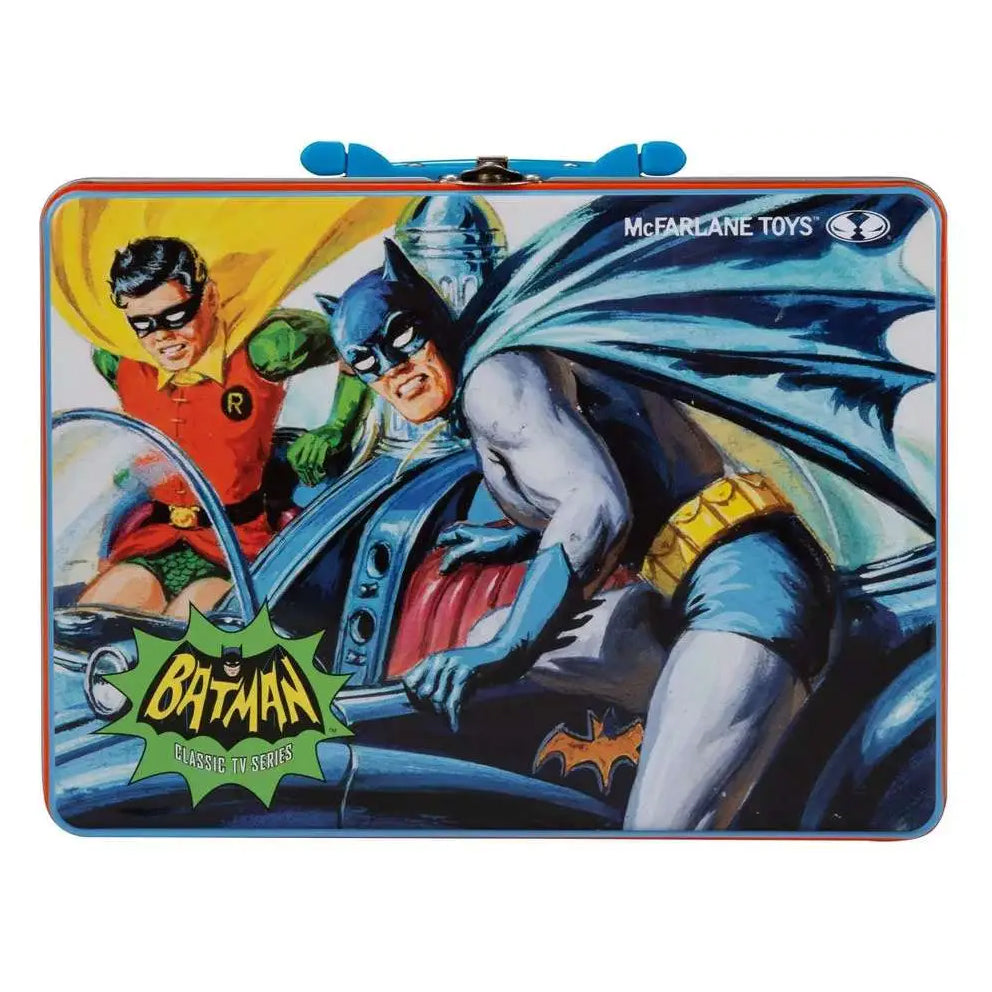 McFarlane Toys DC Retro Batman ‘66 Exclusive Tin Lunchbox Action Figure 4-Pack Set