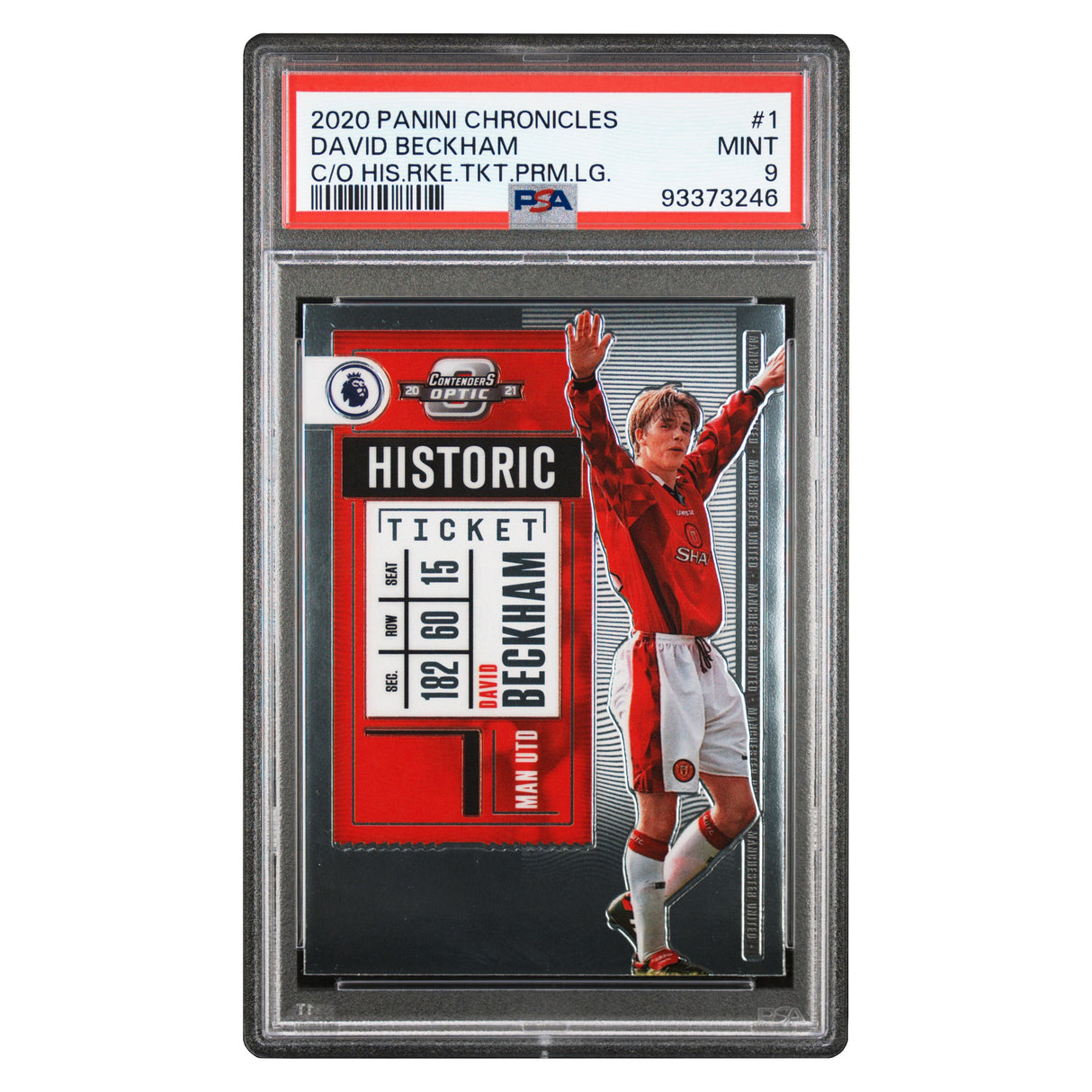 David Beckham Rookie Season Ticket Panini Chronicles 2020 PSA 9