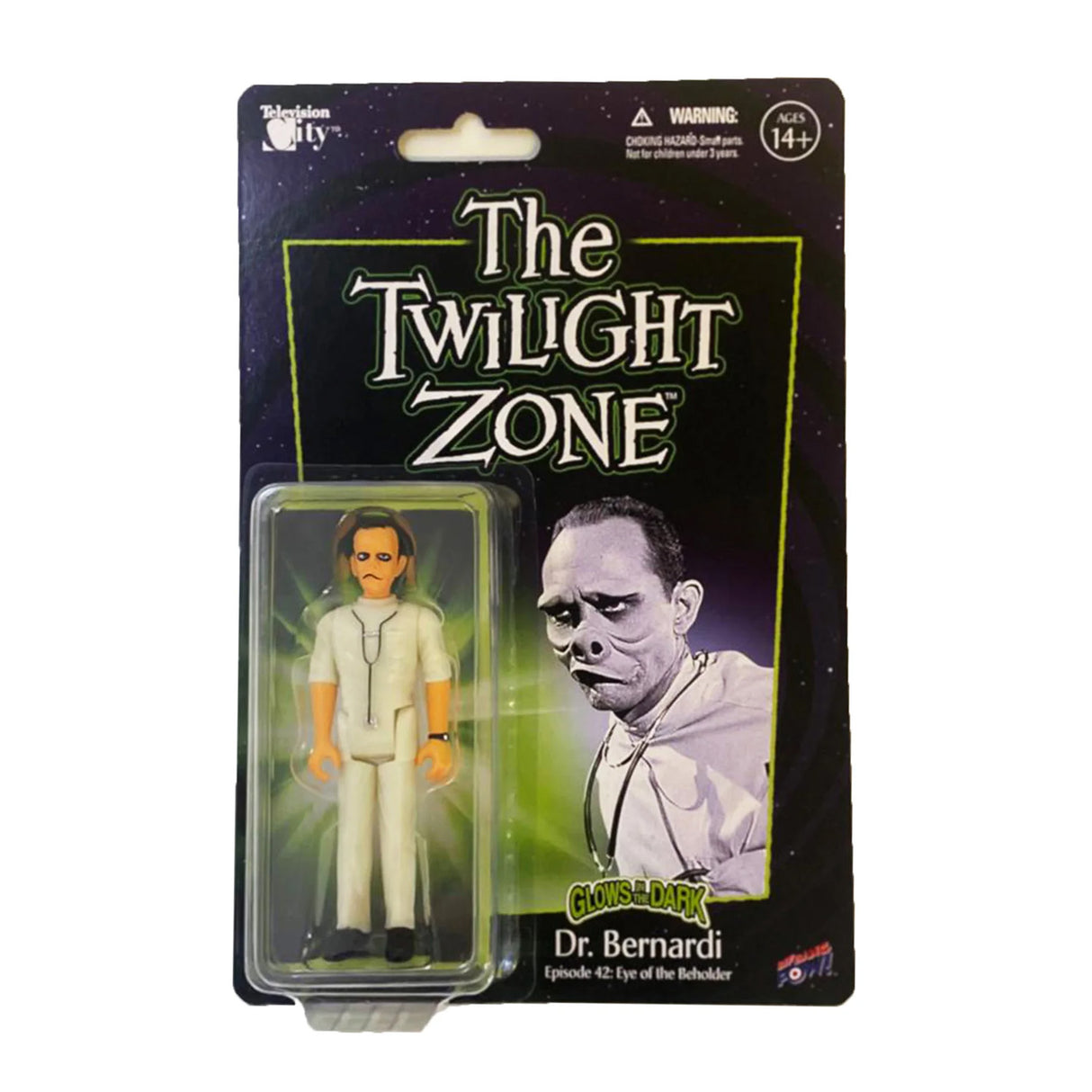 The Twilight Zone Dr Bernardi 3 3/4 Inch Glow in the Dark Action Figure