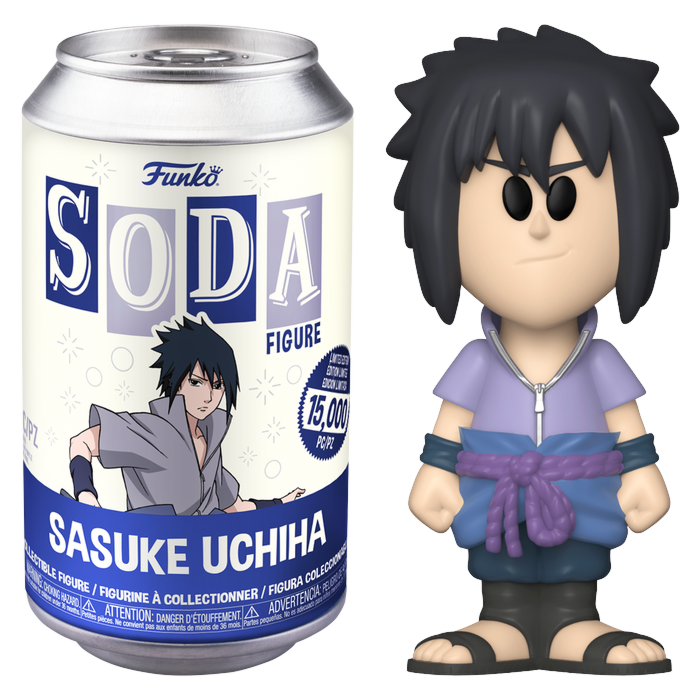 Funko Naruto Shippuden Sasuke Vinyl SODA Figure in Collector Can
