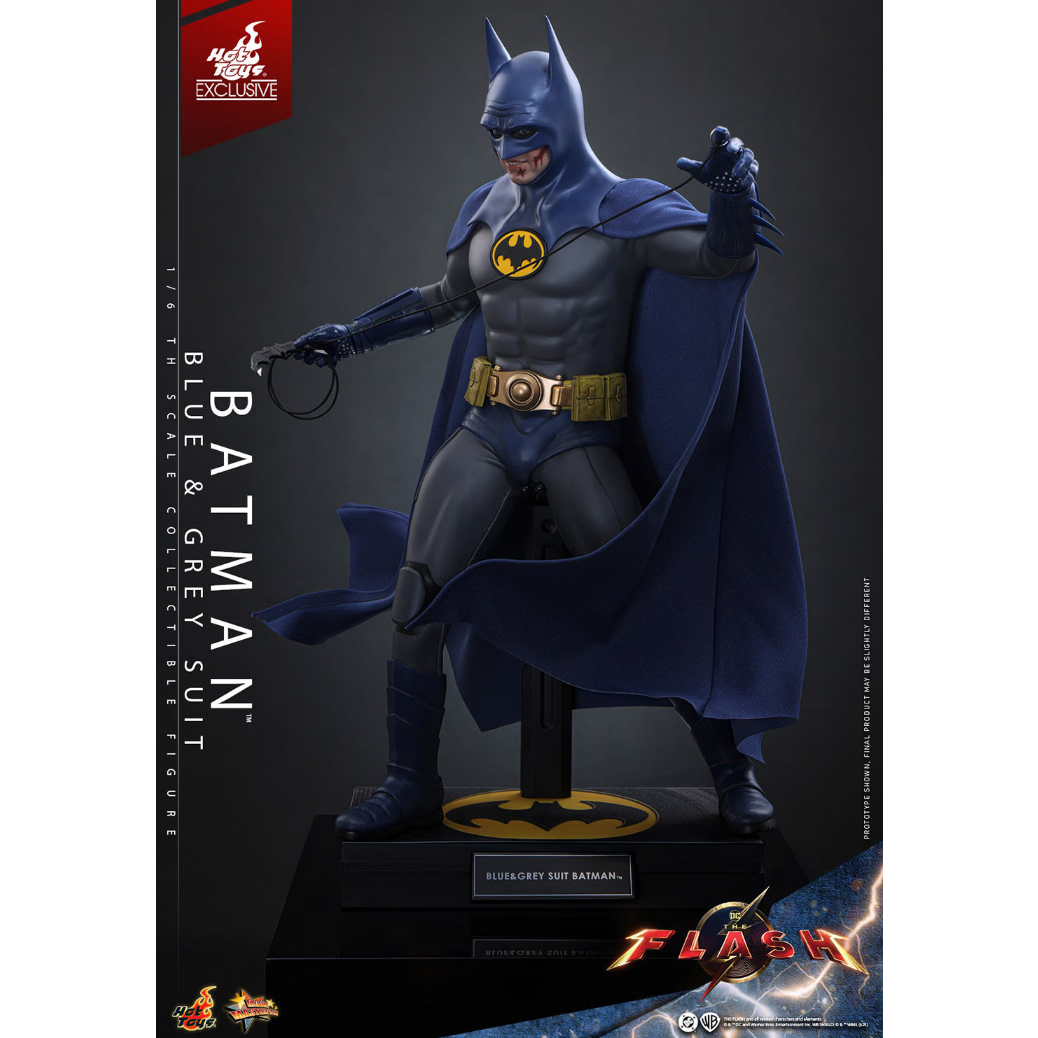 Hot toys Batman Blue & Grey Suit MMS834 Flash Michael Keaton