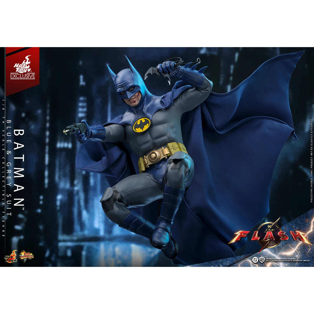 Hot toys Batman Blue & Grey Suit MMS834 Flash Michael Keaton