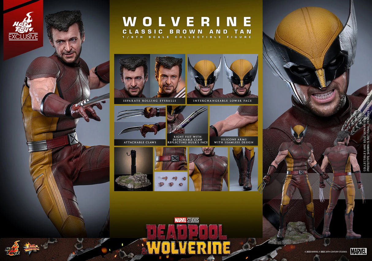 Hot Toys MMS831 Wolverine Classic 1/6 Scale Figure Deadpool & Wolverine