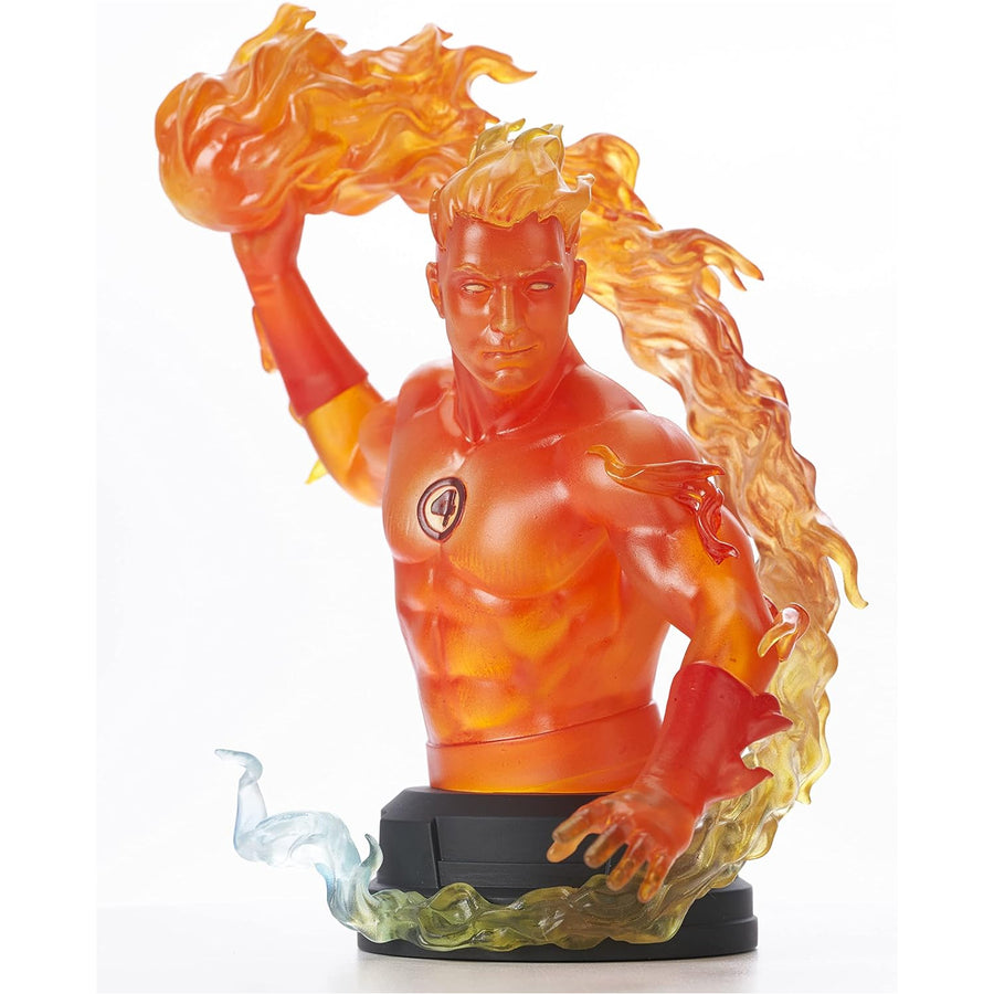 Diamond Marvel Animated Human Torch 7 Inch Resin Bust