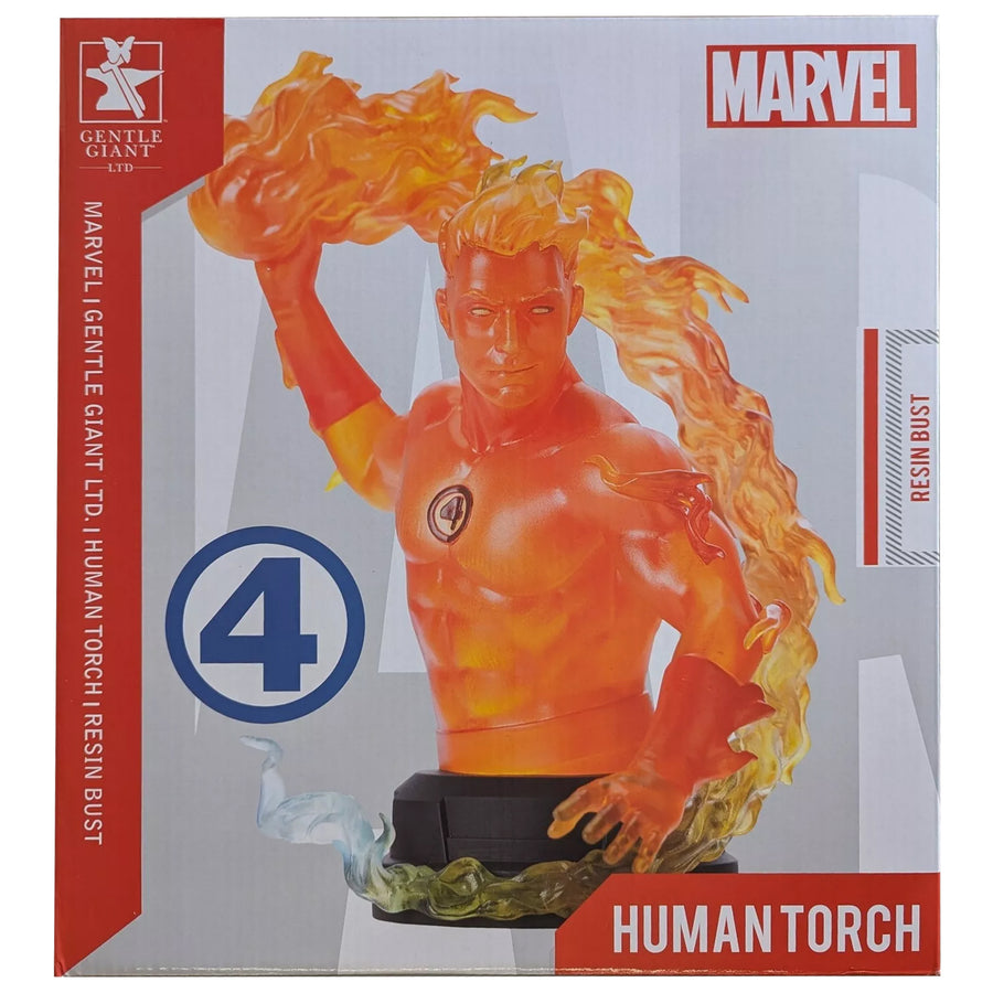 Diamond Marvel Animated Human Torch 7 Inch Resin Bust