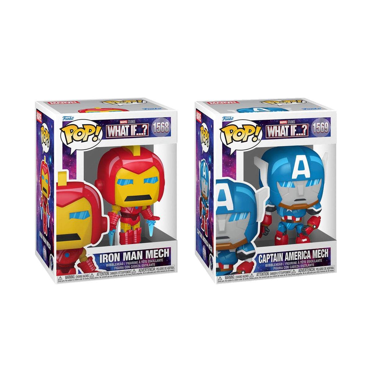 Funko POP! Marvel What If Captain America and Iron Man Bundle