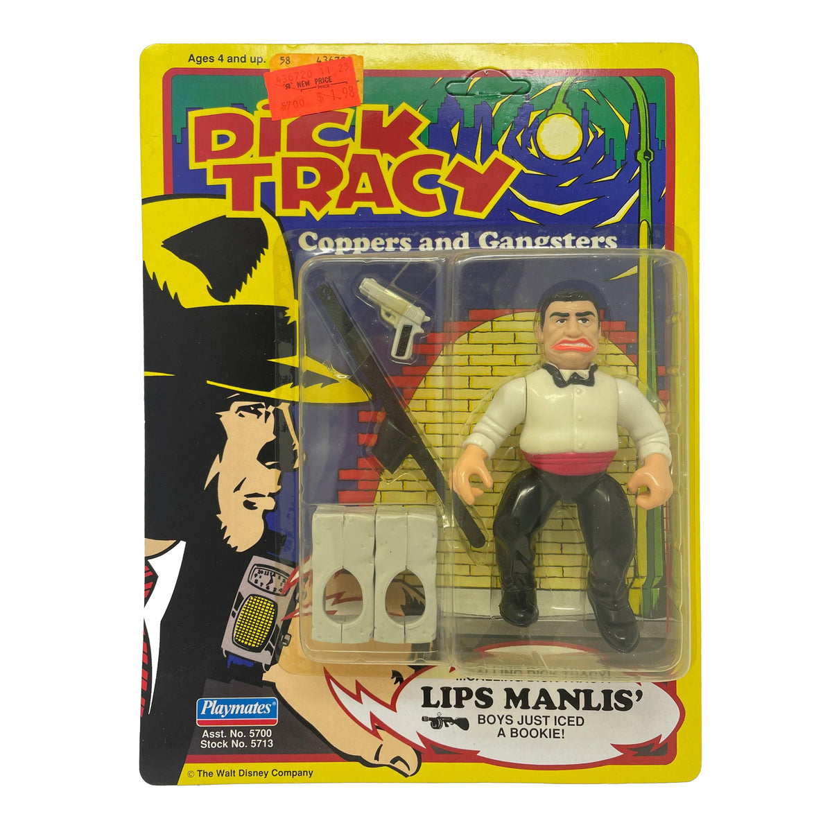 Playmates 1990 Dick Tracy Lips Manlis Action Figure