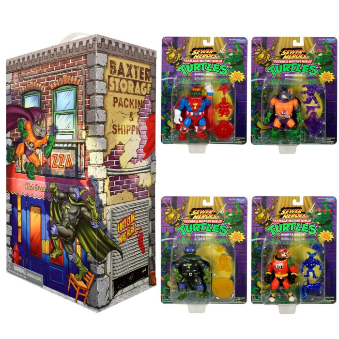 Playmates Teenage Mutant Ninja Turtles TMNT Sewer Heroes Classic Rotocast 4-Pack