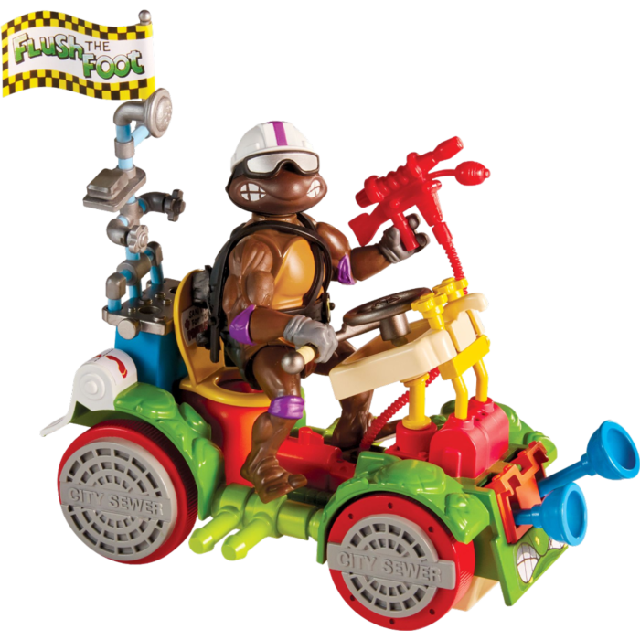 Playmates Teenage Mutant Ninja Turtles (1987) - Donatello with Toilet Taxi Classic Action Figure Vehicle 2-Pack