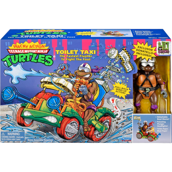 Playmates Teenage Mutant Ninja Turtles (1987) - Donatello with Toilet Taxi Classic Action Figure Vehicle 2-Pack