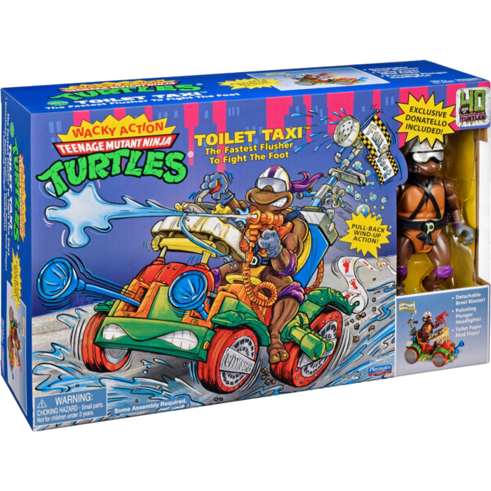Playmates Teenage Mutant Ninja Turtles (1987) - Donatello with Toilet Taxi Classic Action Figure Vehicle 2-Pack