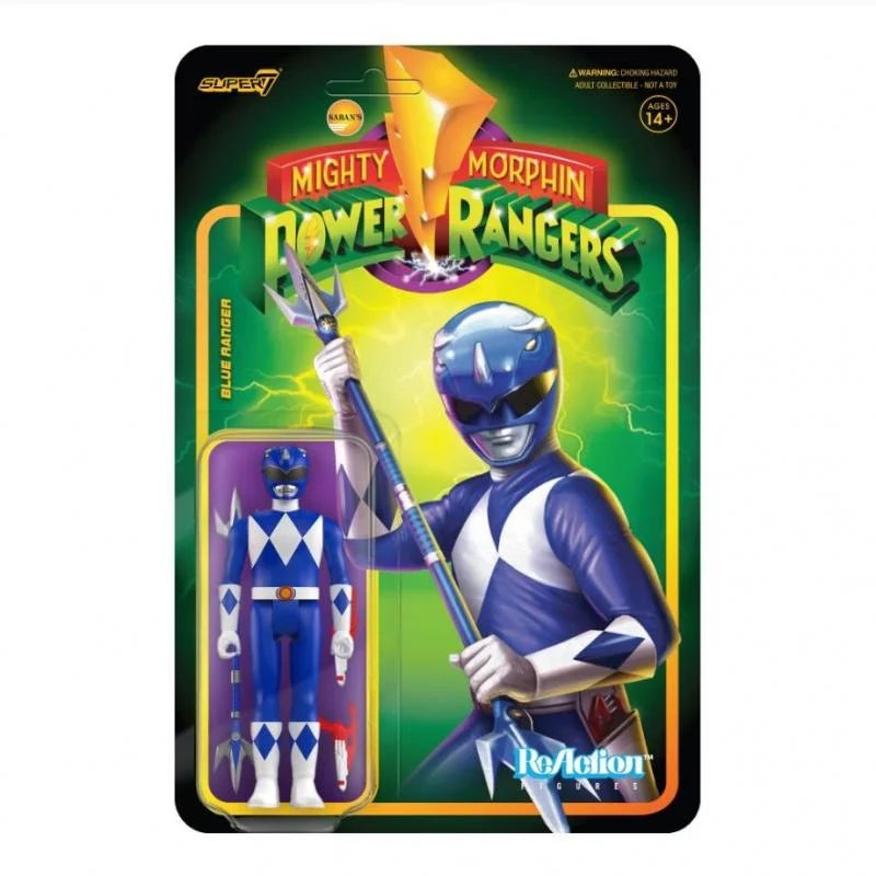 Super7 Power Rangers Blue Ranger Reaction Figure