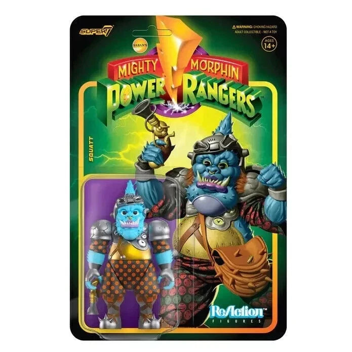 Super7 Mighty Morphin Power Rangers Squatt 3.75" ReAction Figure