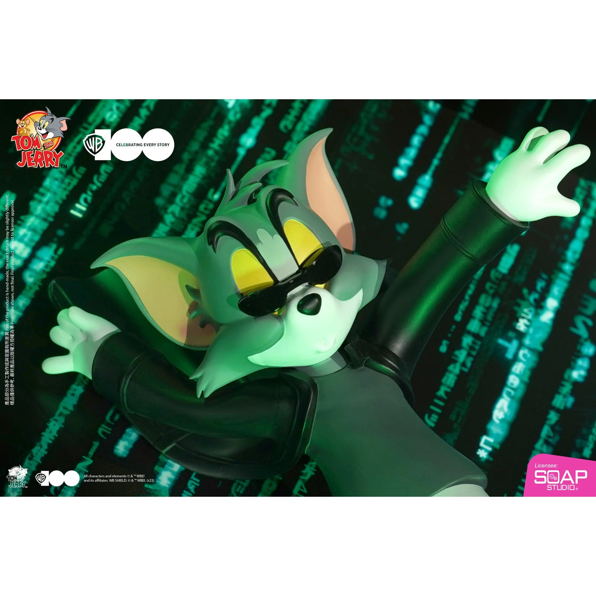 Warner Bros 100th Anniversary Tom and Jerry x The Matrix Statue Soap Studios