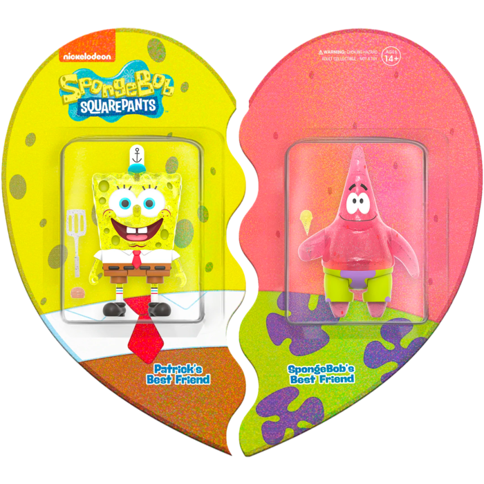 Super7 SpongeBob & Patrick Best Friends Set of 2 Reaction Figures SDCC Exclusive