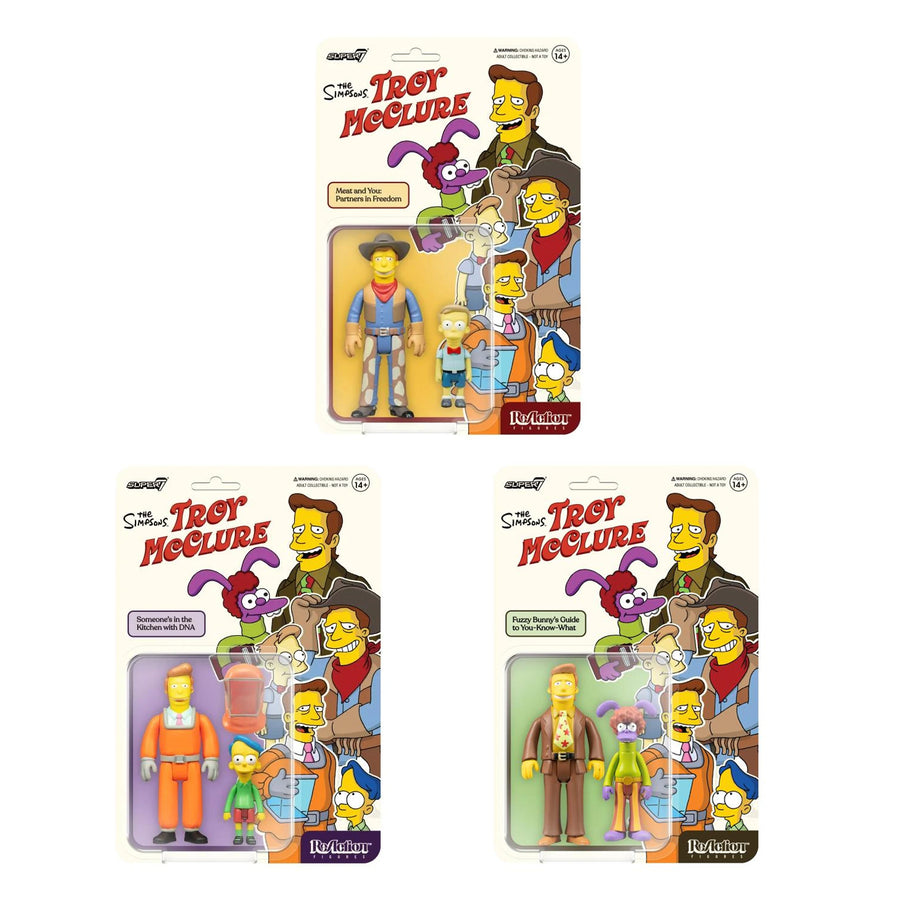 Super7 The Simpsons Troy McClure Set of 3 Action Figures