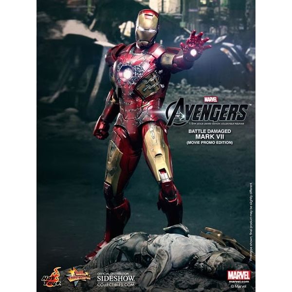 Hot Toys Iron Man Mark VII Battle Damaged Action Figure MMS196