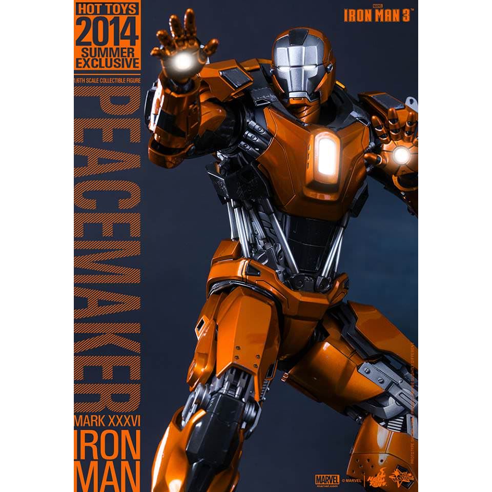 Hot Toys Iron man 3: Peacemaker Mark XXXVI Action Figure MMS258
