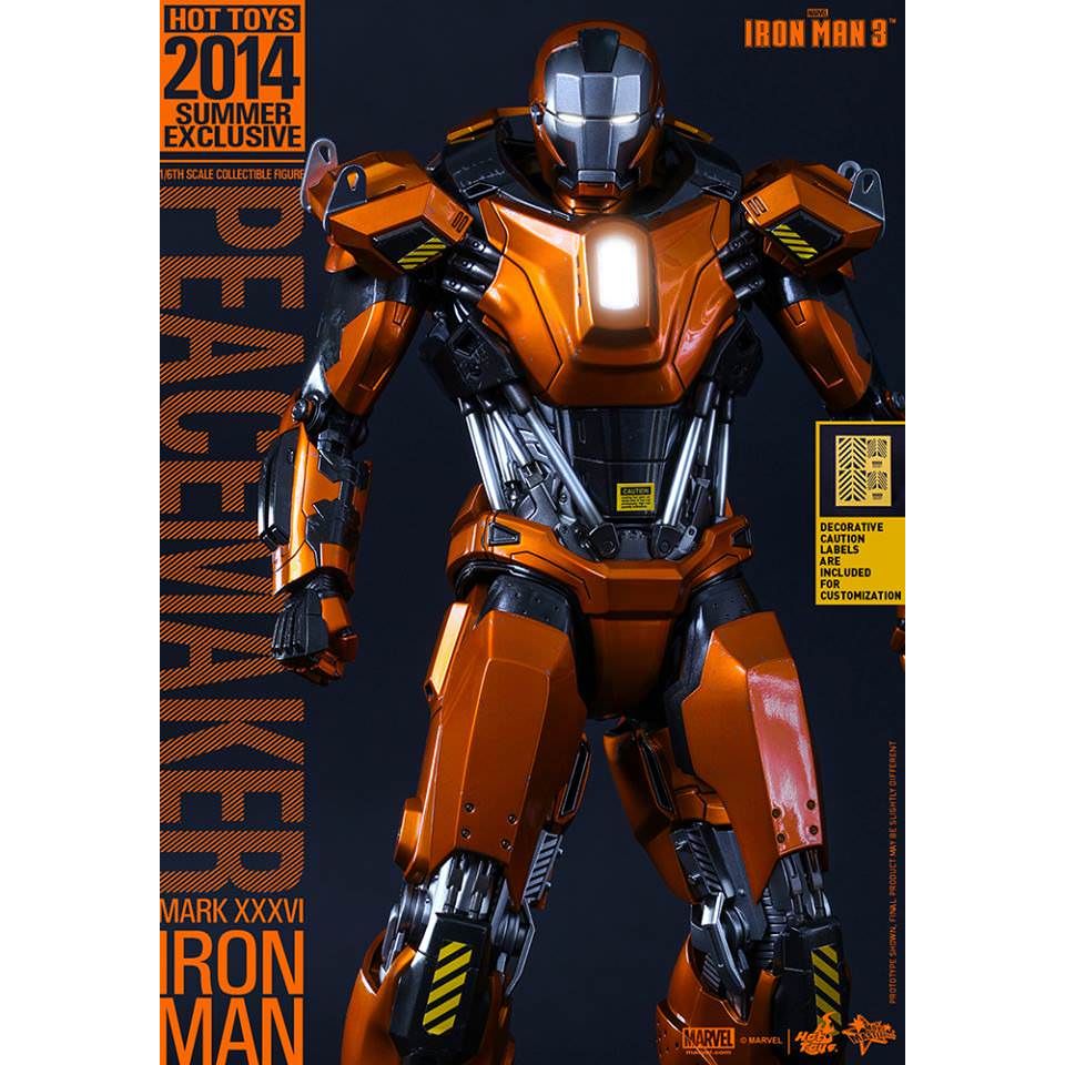 Hot Toys Iron man 3: Peacemaker Mark XXXVI Action Figure MMS258
