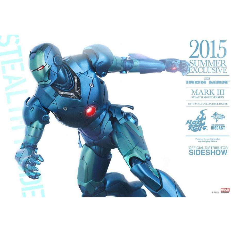 Hot Toys MMS 314 D12: Iron Man Stealth Mode Blue Action Figure MMS314 D12