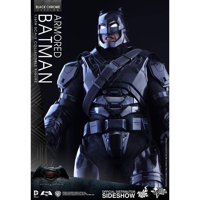 Hot Toys Batman vs Superman: Batman Armoured Black Chrome Action Figure MMS356