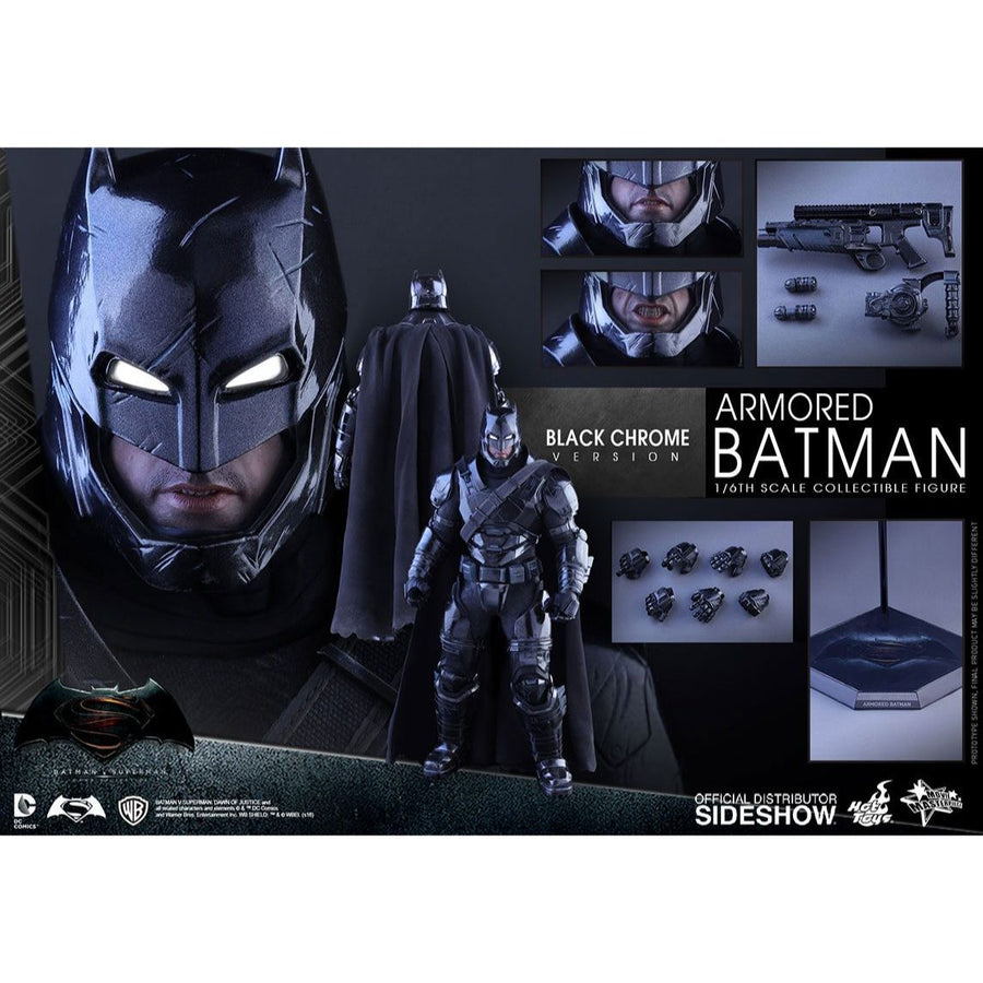 Hot Toys Batman vs Superman: Batman Armoured Black Chrome Action Figure MMS356