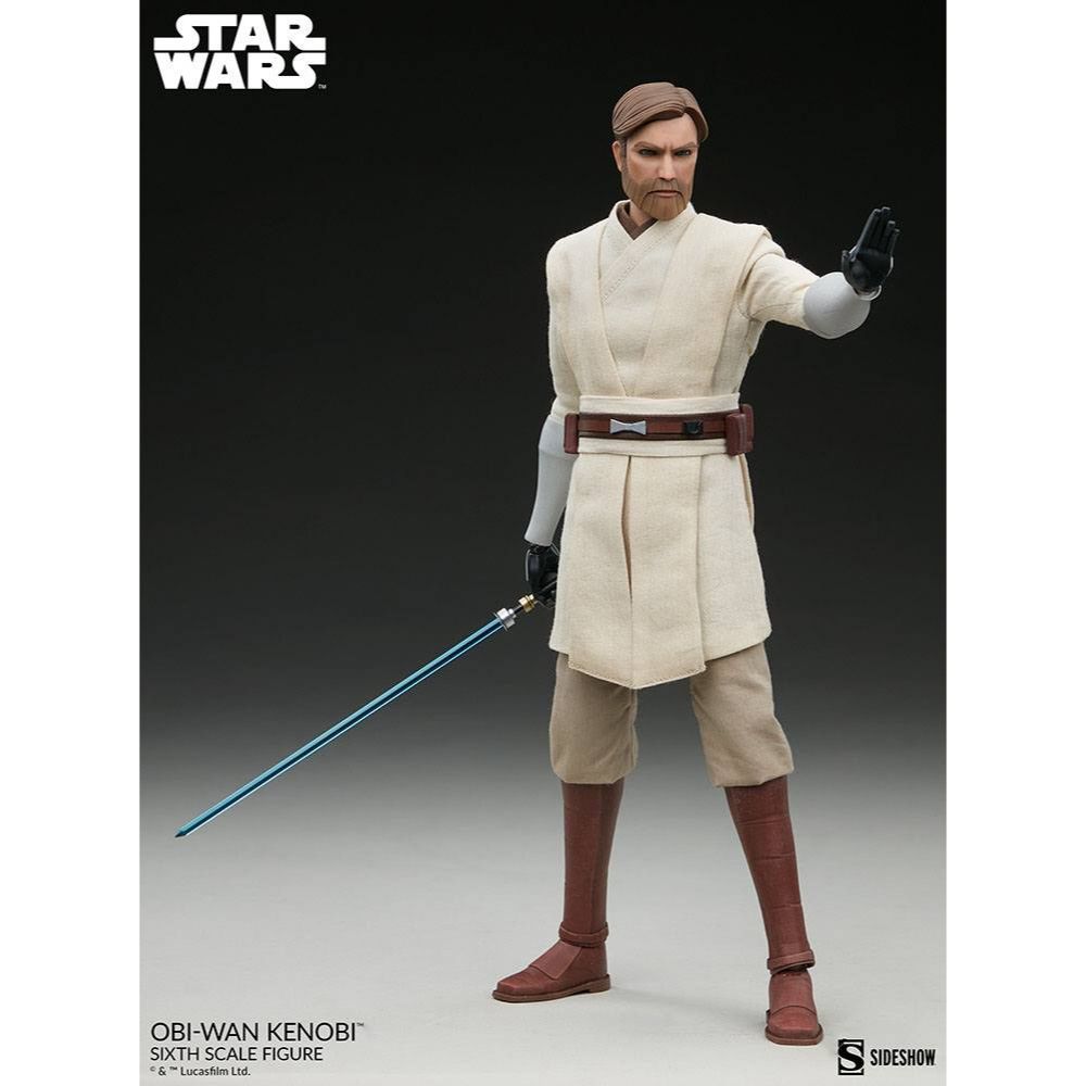 Sideshow Collectibles Star Wars The Clone Wars Action Figure 1/6 Obi-Wan Kenobi 30 cm